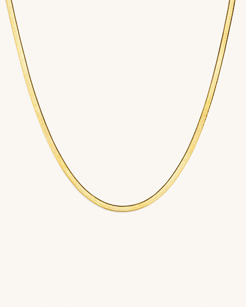 smooth flat links gold chain necklace womans jewelry everyday fashion