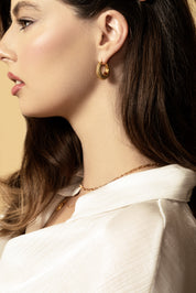 aega jewelry modern twisted stud hoop earrings hoops in 18k gold vermeil