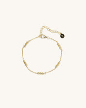 gold adjustable womans bracelet aega jewelry with small gold balls