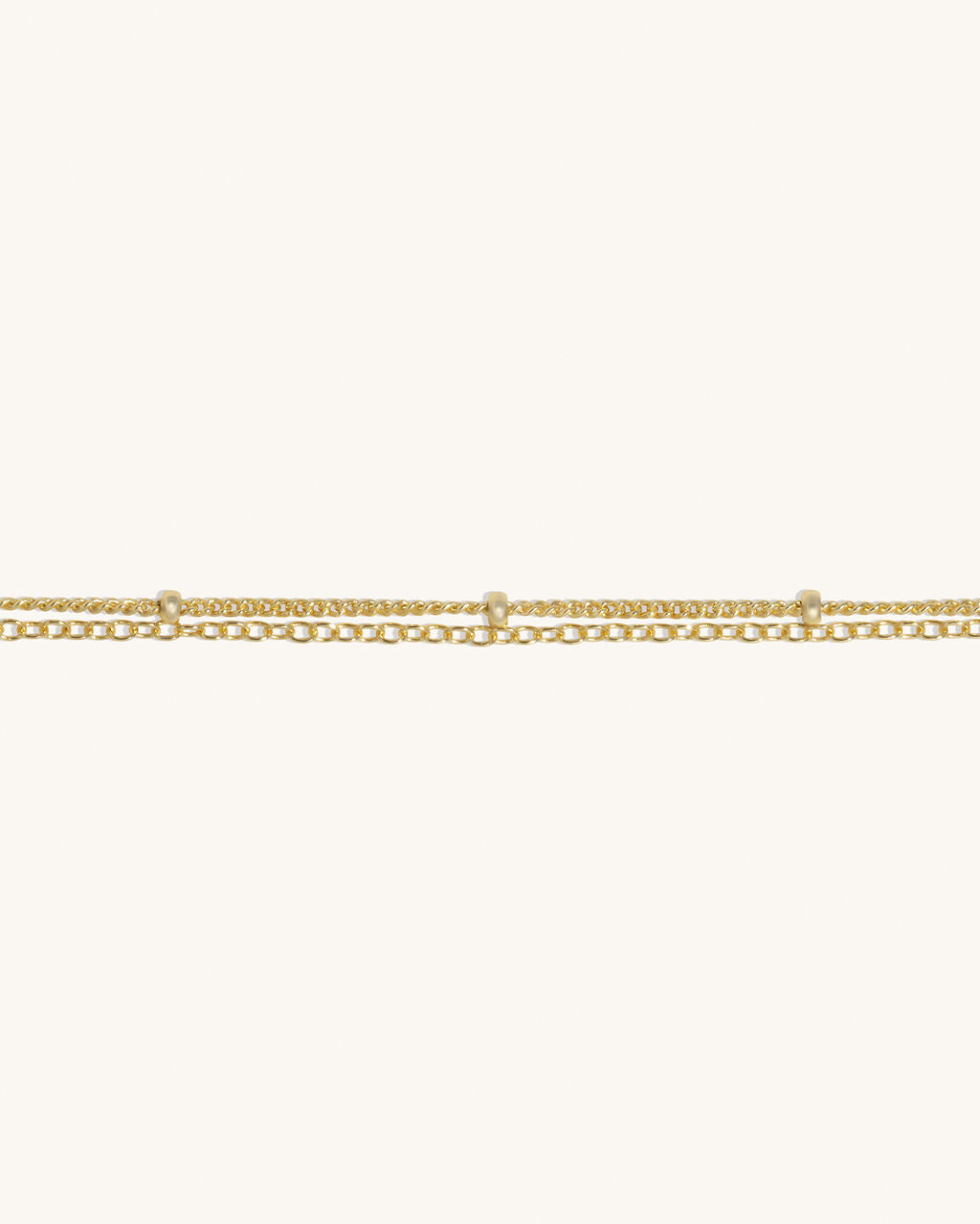 small chain 2 layered 14k gold bracelet womans jewelry