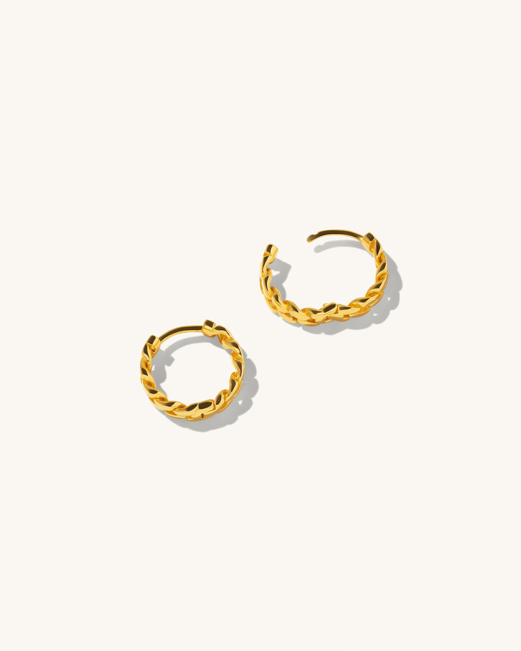 huggie sleep hoop earrings gold twisted twist design woman fashion jewelry