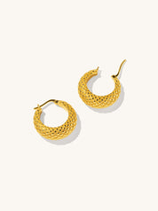 weave hoops gold twist pineapple design jewelry earrings womans hoops