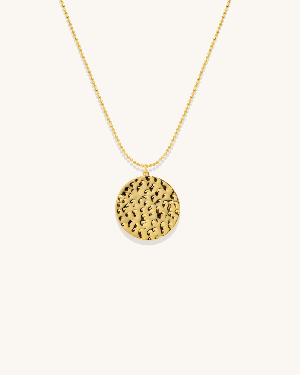 gold necklace with circle pendant womans jewelry